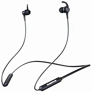 Ambrane Trendz-11 Wireless Bluetooth in Ear Neckband Earphones with High Bass HD Audio, with Mic for Calling, Flexible & in-Ear Secure Wear,Magnetic Earbuds (ANB-44, Black), Normal