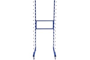 MONSTER RACKING Combi Spray Drying Rack Blue Trolley Eco Paint Shop Woodworking Dry Storage 4 Heavy Duty 360 Degree Castors Mobile 15 Layers 25kg Per Layer 375kg Total Capacity Adjustable Width 182 H x 35/65 W x 59 D