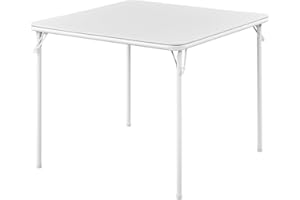 BOOSDEN Foldable Table, Folding Tables for Indoor and Outdoor Use, 2.6 ft Square Card Table, Collapsible Design, Lightweight and Durable, Fold Up Table, Ideal for Camping, Dining, Picnic, White