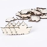 25tlg Ahorn Maple Leaf Form Holz Anhänger Geschenkanhänger Namenskarte Basteln Hochzeit Party Deko Selbstgestalten