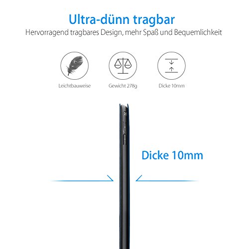 AUAUA iPad Pro 9.7 Hülle, iPad Pro 9.7 PU Leder Tasche Schutzhülle Schal + Clear Schutzfolie(Gift) für Apple iPad Pro 9.7 Zoll Apple Tablet - 7