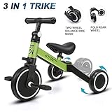 [EMPFOHLENES ALTER] KORIMEFA Dreirad ist für Kinder 10-36 Monate geeignet. Normalerweise fahren Kinder dieses Fahrrad ohne Pedal, um das Gleichgewicht zu halten, aber mit Pedalen können sie lernen, schneller zu fahren. Ihr Kind wird das Konzept des Radfahrens bald beherrschen und sofort ein Gefühl der Leistung verspüren. Es stärkt auch die Muskeln, da das Kind beim Reiten kippt, sich dreht, sich bewegt, geht und die Fahrt beendet