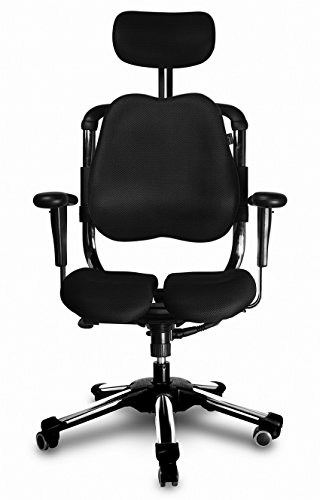 HARA CHAIR NEW, pressure relief of the intervertebral discs and improved buttock circulation. Model: ZEN-01, Color: Black