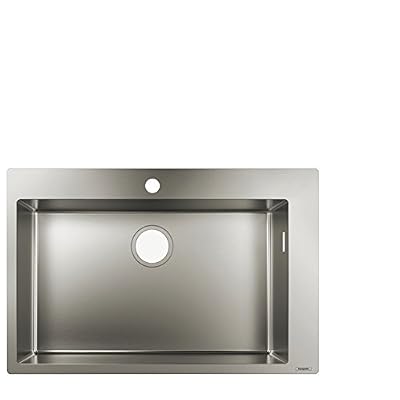 Hansgrohe Évier de cuisine à encastrer 660 mm pour un meuble de 800 mm, acier inoxydable