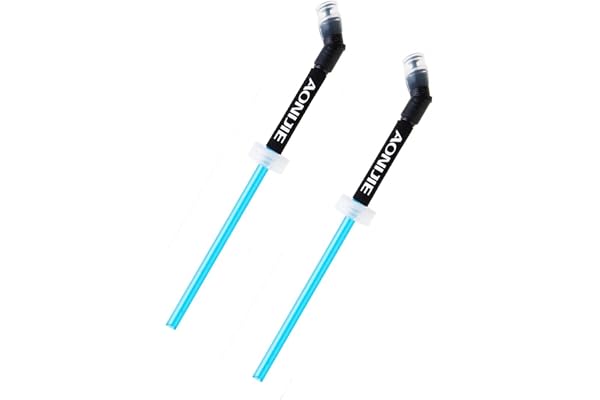 AONIJIE 2 pièces pliable TPU Flacon souple de bouteille d'hydratation d'eau de sport en plein air Pour la course à pied Camping randonnée vélo (2 PCS PAILLE DE BOUILLOIRE)
