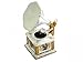 Produktbild Grammophon Glas Christbaumschmuck Kugel Gold Weiß Deko Weihnachten