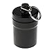 Produktbild MagiDeal Aluminium Wasserdichte Kapseln Kleinteilen Behälter Flasche Pillendose Pillenbox Tablettendose Aufbewahrungsbox für Outdoor im Freien Aktivitäten mit Schlüsselring, Schlüsselanhänger - Schwarz