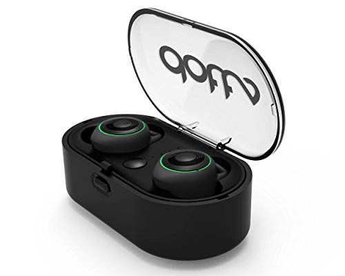 dotts Vantablack - Auriculares Bluetooth 4 2 In-Ear totalmente inal  mbricos con micr  fono y base de carga - Para correr  escuchar m  sica y recibir o realizar llamadas 