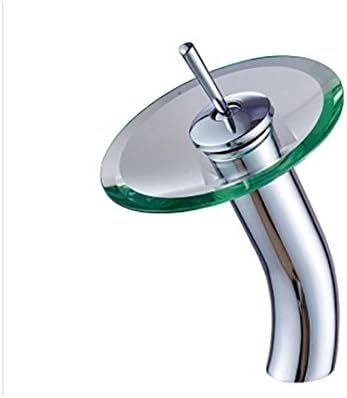 QW Modern Bathroom Sink Mixer Tap Waterfall Glass Basin Taps , B