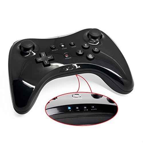 Preisvergleich Produktbild iprotect Wii U - Pro Controller in schwarz + mini USB Ladekabel