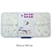 Seawhisper Starter Pack of 50 Complete Snaps/T5 Plastic Snap Fasteners Sets for Sewing Cloth Diaper/Bibs/Unpaper Towels/Nappies/Buttons/Mama Pads - A52 Moon White