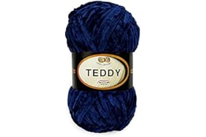 TRICOT CAFE' Ciniglia Teddy in gomitolo da Lavorare a Ferri-Uncinetto 7-8 Made in Italy 100% Poliestere/Blu 11