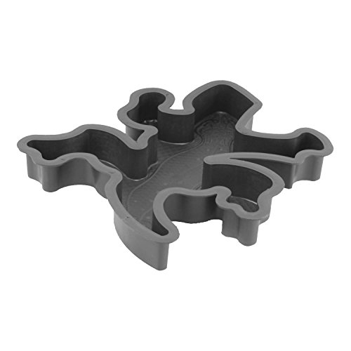 @tec Betonform Schalungsform Gießform Plastikformen für Beton, Trittsteinplatte, Bodenplatten, Trittsteine, Gartenplatten, Betonplatten, Pflasterform Salamander 39x33x5 cm - 2