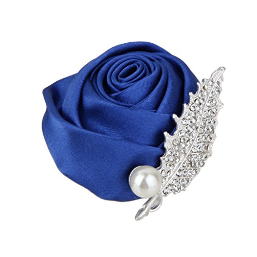 Rosenknospen Anstecker Hochzeit Gästeanstecker Hochzeitsanstecker Anstecknadel – Königblau - 2