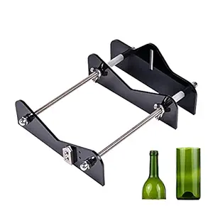 Belity Glass Bottle Cutter Acrylic DIY Bottle Cutting Tool with Sandpaper for Wine Beer Bottles Mason Jars