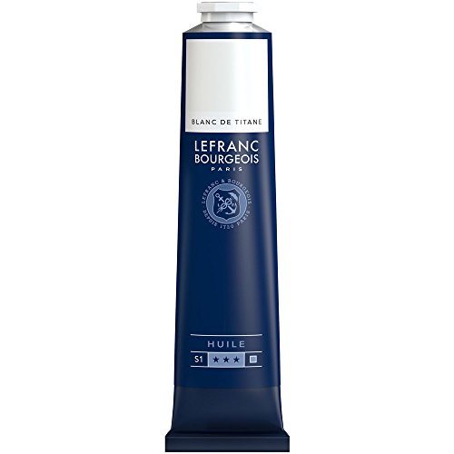 LEFRANC BOURGEOIS 810093 Huile Fine 150ML Titanium Whit, Blanc de Titane, Tube