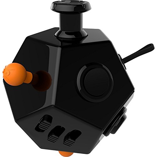 IVSO Fidget Cube 12 Sides Fidget Dice Anti-anxiety and Depression Toy Gift for Adults and Children (Black) IVSO Fidget Cube 12 Sides Fidget Dice Anti-anxiety and Depression Toy Gift for Adults and Children (Black)