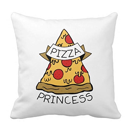 Generic Pizza Prinzessin Überwurf Kissen werfen Kissen Fall Kissenbezug Decor Kissen quadratisch 45,7 x 45,7 cm