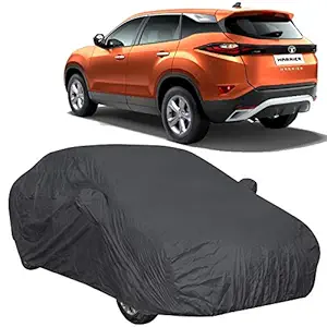 The Autostory 190 Taffeta Water Resistant Car Body Cover Compatible with Tata Harrier with Mirror Pockets (Grey/Navy Blue)