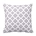 Chevron Pattern - Lavender Color and White Moroccan Quatrefoil Design Pillows Classic Stripes Pattern For Decoration Pillow Case Zipper Pillow Cover Brief Design Pillowcase Cover