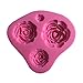 Produktbild Karen Baking Rosen-Blume Geformt 3D Silikon-verzierender Schokoladen-Kuchen-Form-Fondant-backendes Werkzeug-Rosa