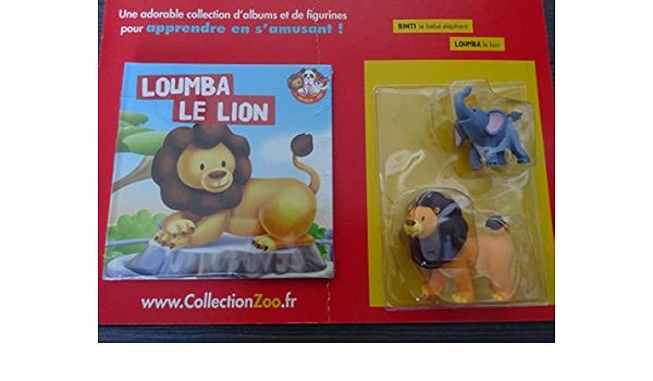 Mes Animaux Du Zoo N 1 L Album Loumba Le Lion Les Figurines Binti Le Bebe Elephant Loumba Le Lion Amazon Fr Fournitures De Bureau
