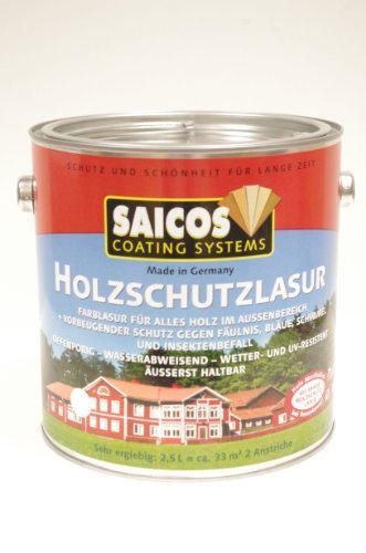 Saicos "Holzschutzlasur" 0092 Anthrazit 2,5 Liter Gebinde