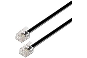 CABLE DE TELEFONO AISENS 6P4C RJ11 MACHO A RJ11 MACHO 2M NEGRO A143-0319