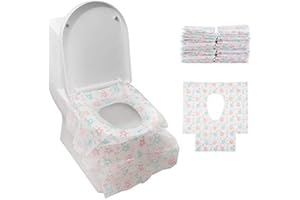 Gimars 24PCS Copriwater Monouso Antibatterico per Bambini e Adulti ExtraGrande Coprisedili Portatili Biodegradabili Impermeabili Usa e Getta da WC Gabinetto Toilette da Viaggi Campeggio