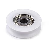 Espesor: 6mm / 0.23 " Winwill® 4Pcs 5 * 17 * 6mm 695zz U ranura guía polea sellado rodamiento de bolas Nylon Embedded