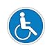 Produktbild Aufkleber 20cm Hinweis - Behinderte Rollstuhlfahrer Rollstuhl Schild (20)