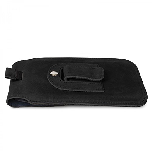 ROYALZ Ledertasche für Samsung Galaxy S7 Edge Tasche Leder mit Gürtelclip Case Cover Schutztasche Handy-Zubehör Hülle schwarz - 3