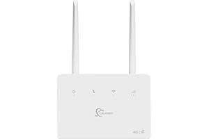 Calonny Router 4G LTE WiFi con SIM cat4 Módem Inalámbrico 300mbps, Puerto LAN/WAN, Sin configuración, Antenas, Alternativa para ADSL, no navega Cambio APN Aplicar para Tienda/casa/Camper…
