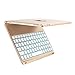 Produktbild iEGrow F8Spro Gehäuse und Tastatur für das iPad Pro 24,6 cm (9,7 Zoll), Tastatur mit LED-Beleuchtung in 7 Farben gold