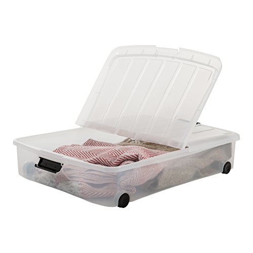 Iris 140068 Set von 2 Unterbettkommode, Rollenbox, Stapelbare Aufbewahrungsbox, Kunststoffbox, 50 L - 2