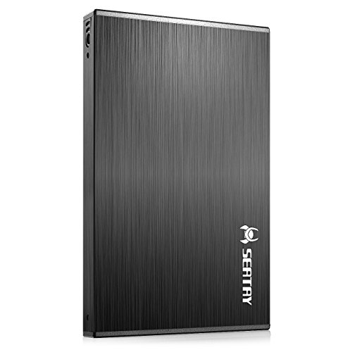 [Optimiert für SSD] SEATAY 2.5 zoll Festplattengehäuse Die serie 6000 – Aluminium – legierung für SATA I/II/III 9.5mm 7mm 2.5″ HDD SSD USB3.0 Installation für PC / Mac / Notebook UASP mode TRIM mode Schwarz - 3