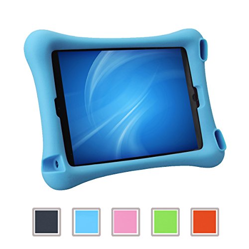 NEWSTYLE Apple iPad Air 2 Kinderfreundliche Silikon Hülle Schutzhülle Tasche Case für iPad Air 2 / iPad 6 / iPad 9.7 2017 (9,7 Zoll) (blau)