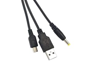 TABSY 2IN1 USB Power Charger Data Transfer Cable for Sony PlayStation PSP 1000 2000 3000