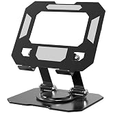 ROBEVE Tablet Standı 360 Derece D&ouml;nebilen Tablet Stand Katlanabilir Metal Tablet Tutucu Standı Tablet ve Telefon Tutucu Stant