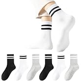 6 &Ccedil;ift Tenis &Ccedil;izgili Kolej &Ccedil;orabı Karışık Renk Dikişsiz Soket &Ccedil;orap