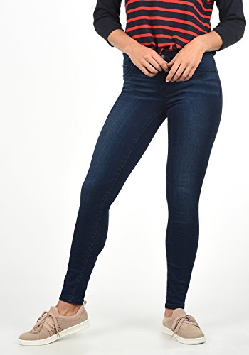 ONLY Feli Damen Jeans Denim Hose Röhrenjeans Aus Stretch-Material Skinny Fit, Farbe:Dark Blue Denim, Größe:XS/ L34 - 
