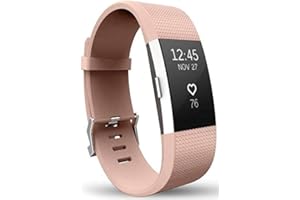Sago Compatibile con Fitbit Charge 2 cinturino di ricambio classico da donna uomo piccolo grande
