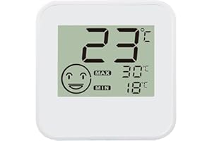 Gellvann Digital Room Thermometer Hygrometer Digital LCD Thermometer Hygrometer Humidity Temperature Meter Indoor Centigrade Fahrenheit with Comfort Level Icon