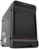 Premium Phanteks Enthoo Evolv ITX Tempered Glass Torre Negro, Rojo - Caja de Ordenador (Torre, PC, De plástico, Acero, Vidrio Templado, Mini-ITX, Negro, Rojo, Juego)