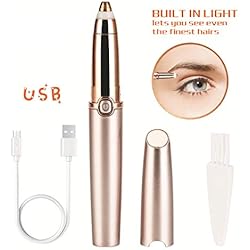 ZYFWBDZ Épilateur féminin, épilateur électrique de Poche Rechargeable Portable à Visage indolore, lèvres de Menton, Ligne de Bikini inférieure Ms Tondeuse