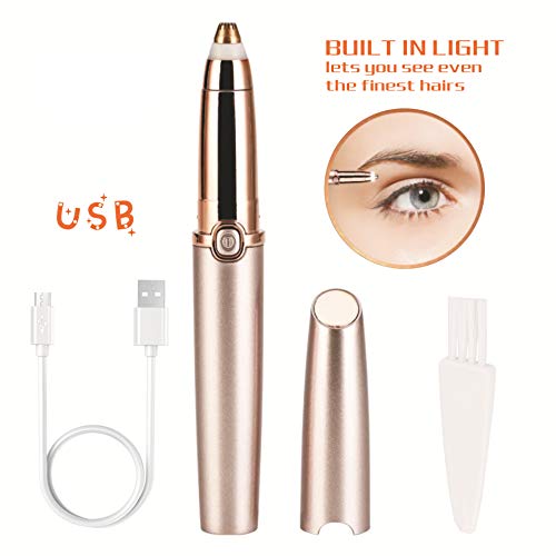 ZYFWBDZ Épilateur féminin, épilateur électrique de Poche Rechargeable Portable à Visage indolore, lèvres de Menton, Ligne de Bikini inférieure Ms Tondeuse