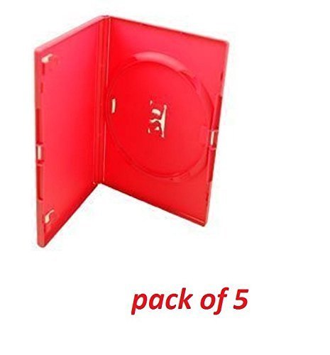 MasterStor (5er Pack) Original Amaray 14mm Wirbelsäule rote einzelne DVD/Blu Ray/CD Case Hüllen - 2