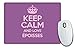 Produktbild Violett Keep Calm und Love époisses Mauspad Farbe 2445