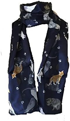 Pamper Yourself NowShiny Ladies' Multi-Coloured Cat Scarf for Cat Lovers