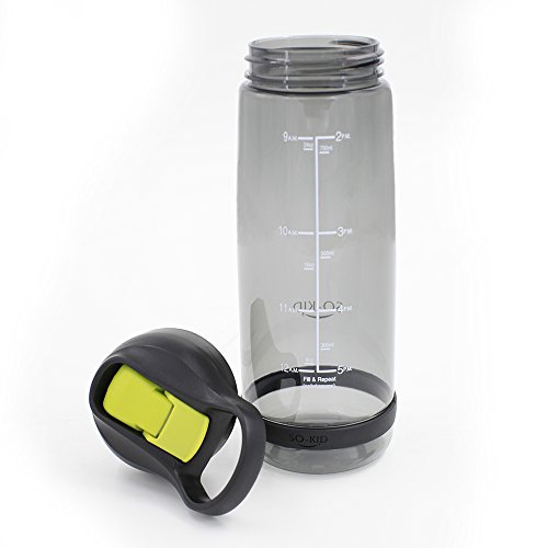 Sportflasche Trinkflasche, Wasserflasche mit Zeitmaßstab, Zeitplaner für Gesundheit, Farbesprung Trinkfbottle für Sport, Büro und Alltag 800ml - 3